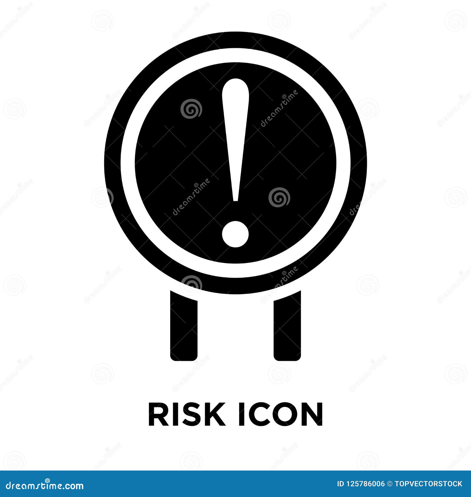 Risk Icon Vector Isolated On White Background, Logo Concept Of Stock